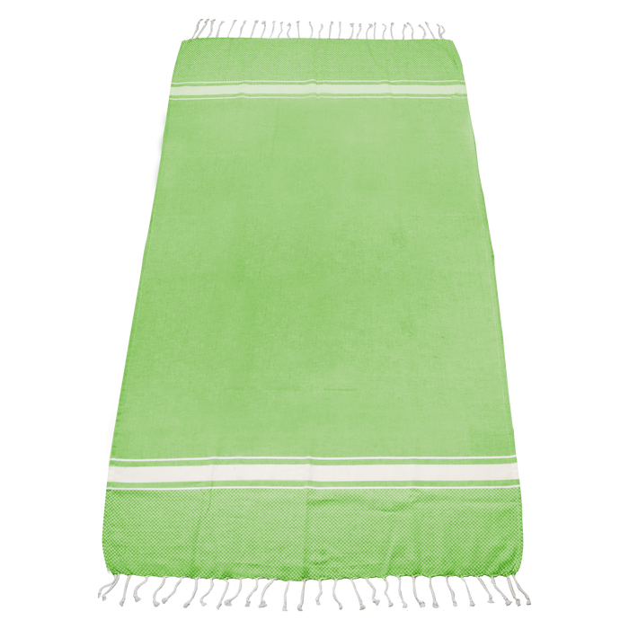 Lime Green Laguna Fringe Beach Towel