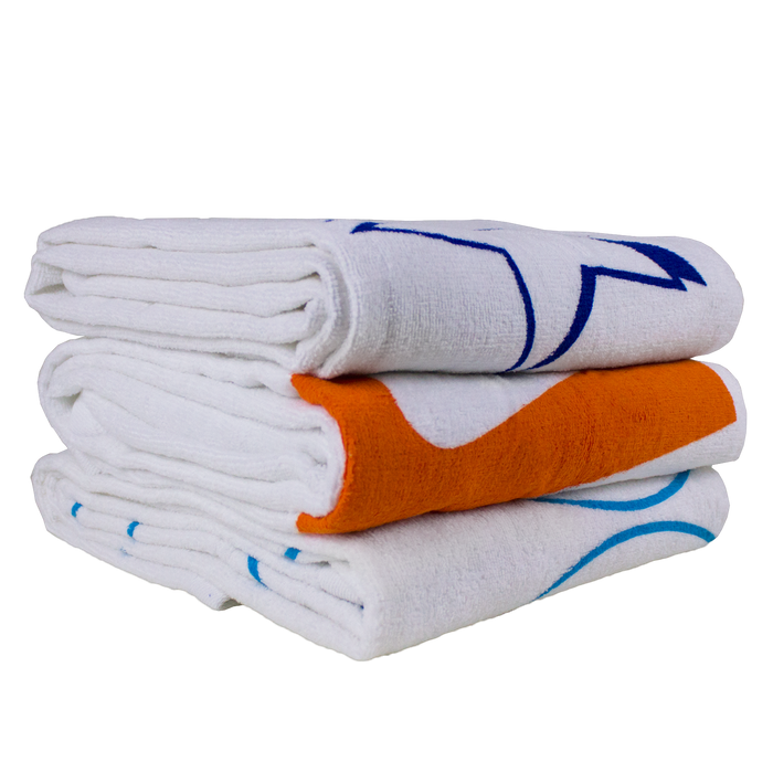 Value Line Beach Towels Wholesale Standard Weight White Beach Towels