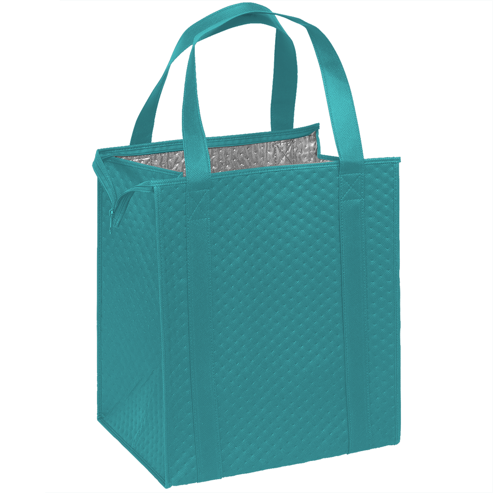 Foremost Reusable Bag Large Insulated Waves Pattern Multi-Purpose Tote