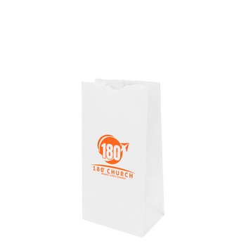 Medium White Kraft Popcorn Bag