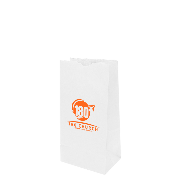  Medium White Kraft Popcorn Bag