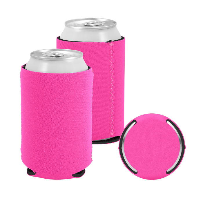 Hot Pink Premium Collapsible Neoprene Koozie