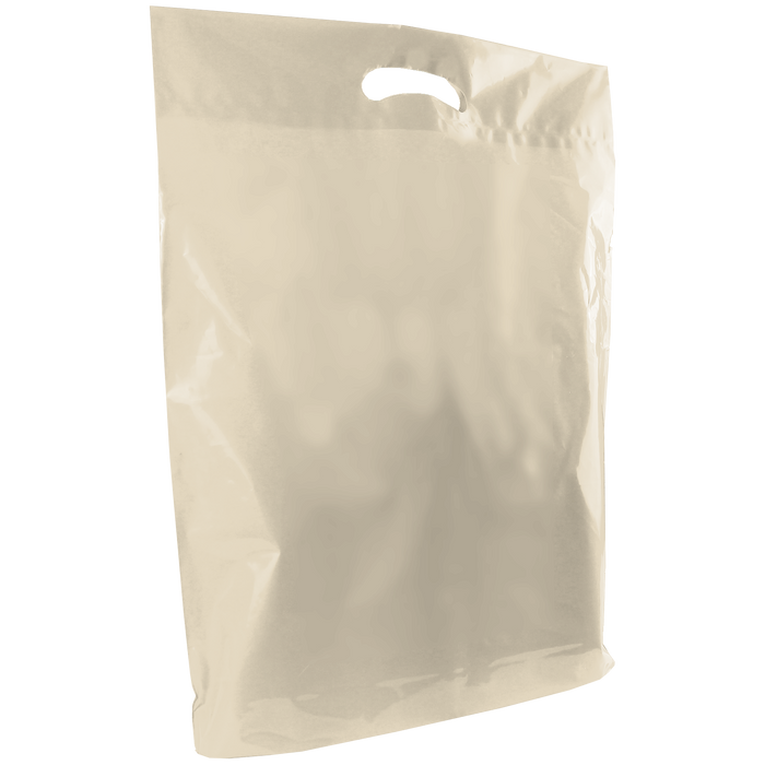 Ivory Large Recyclable Die Cut Plastic Bag