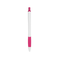 Pink with Blue Ink Soft Grip Pen Thumb