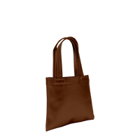Brown Small Vegan Leather Tote Bag Thumb