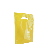 Yellow Small Eco-Friendly Die Cut Plastic Bag Thumb