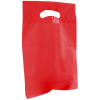 Red Small Recyclable Die Cut Plastic Bag Thumb