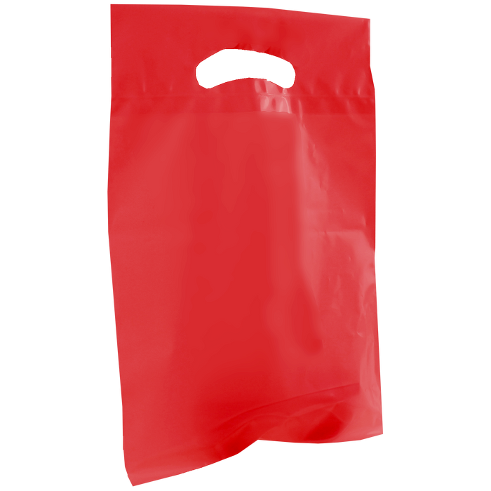 Red Small Recyclable Die Cut Plastic Bag