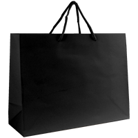 Black Medium Glossy Shopper Bag Thumb