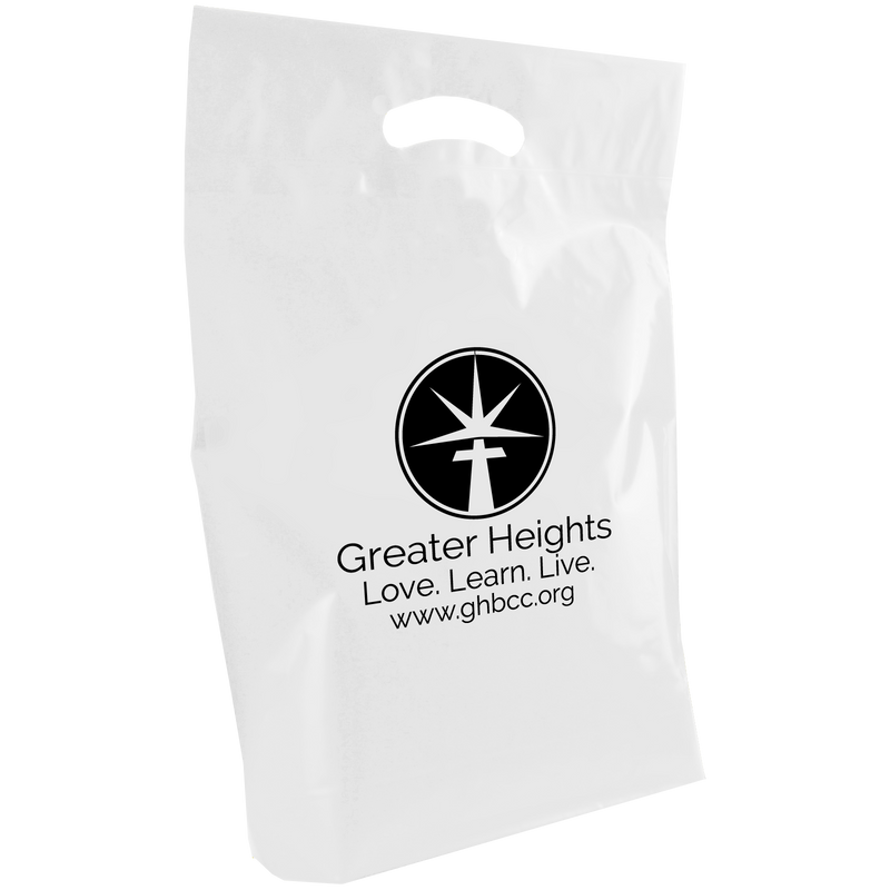Greater Heights Baptist Church / Medium Die Cut Plastic Bag / Plastic Bags