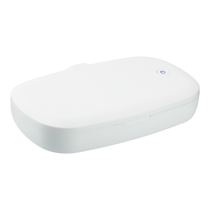 White UV Phone Sanitizer with Wireless Charging Pad