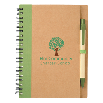 Eco-Friendly Spiral Notebook with Pen