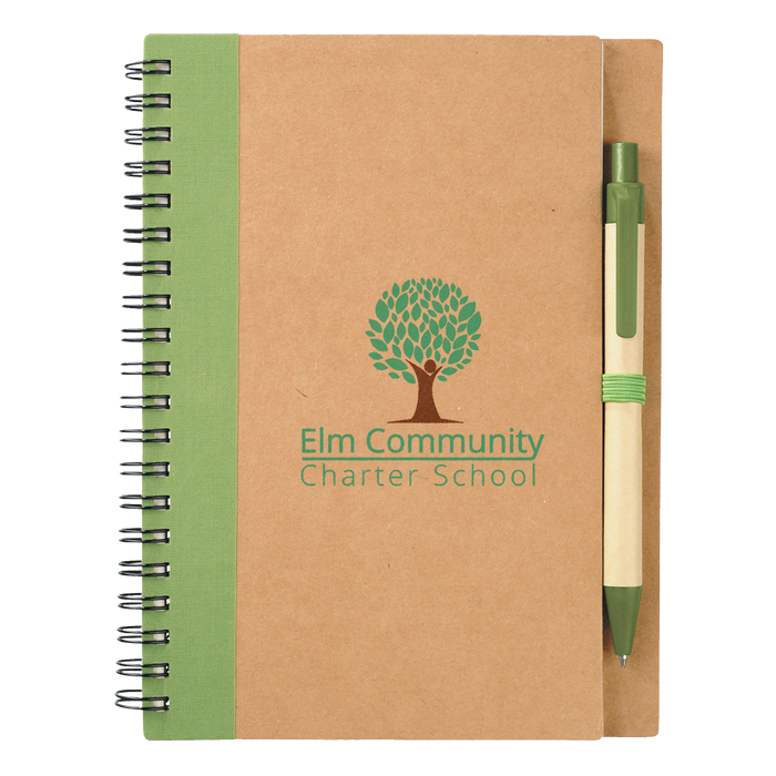  Eco-Friendly Spiral Notebook with Pen