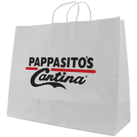  Extra Wide White Paper Shopper Bag Thumb