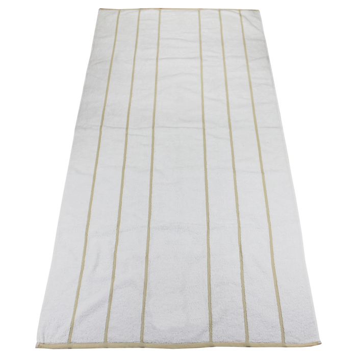 Beige Bali Striped Beach Towel