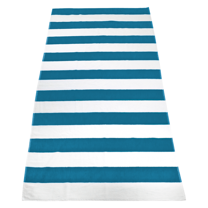 Turquoise Santa Maria Striped Beach Towel