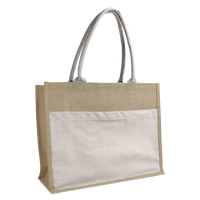 Natural DISCONTINUED-Organic Jute Canvas Tote Thumb