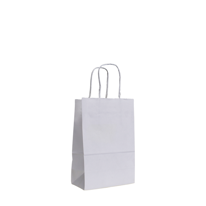 White Mini White Paper Shopper Bag