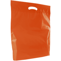 Orange Large Eco-Friendly Die Cut Plastic Bag Thumb