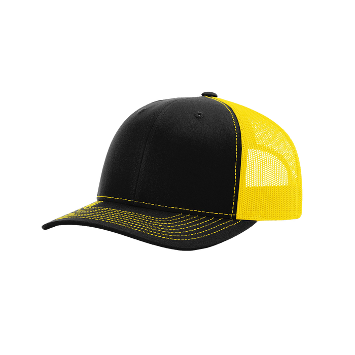 Black/Yellow Richardson Trucker Snapback Hat