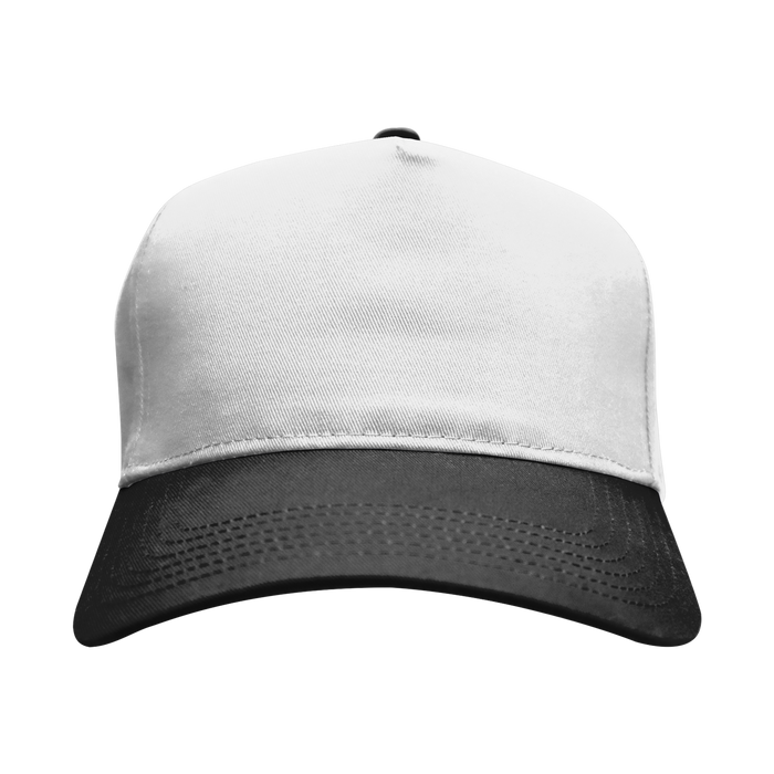 Black/White Otto Cotton Twill Baseball Cap