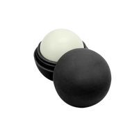 Black with Vanilla Flavor Spherical Lip Balm Thumb
