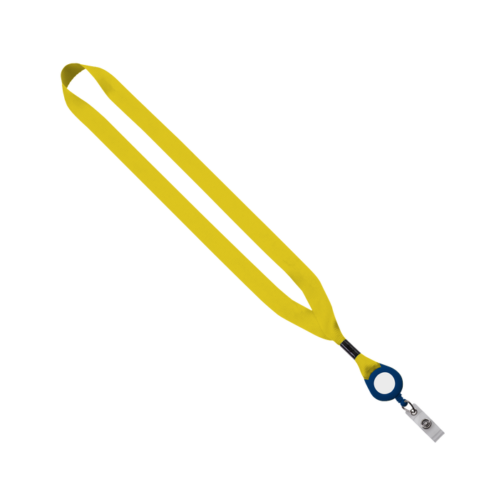 Yellow/Royal 3/4" Lanyard with Retractable Badge Reel