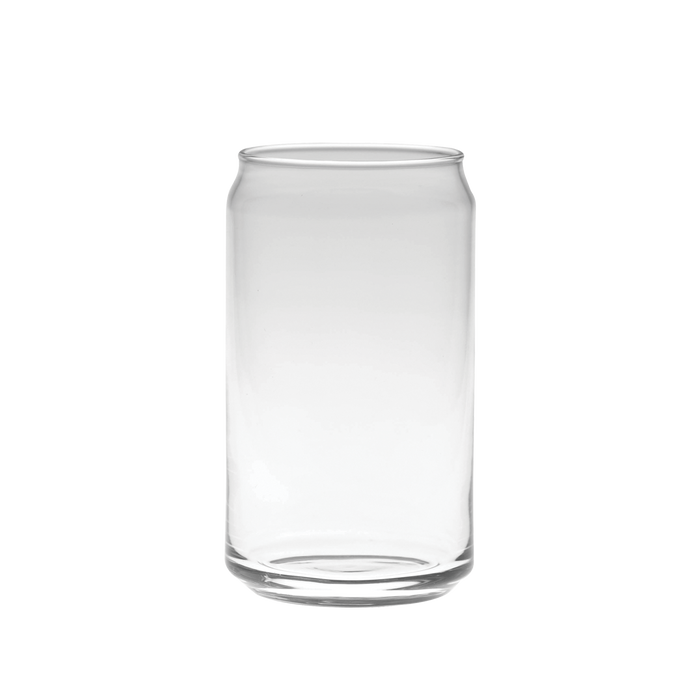 Clear Beer Can Glass