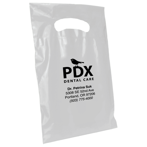 PDX Dental Care / Extra Small Ecofriendly Die Cut Plastic bag