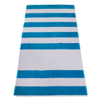 Turquoise Horizon Striped Beach Towel Thumb