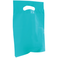 Teal Small Recyclable Die Cut Plastic Bag Thumb