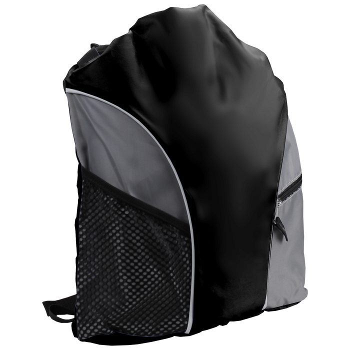 Black DISCONTINUED - Lightweight Drawstring Backpack