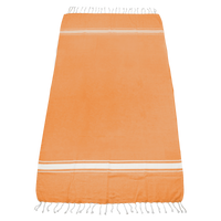 Orange Laguna Fringe Beach Towel Thumb