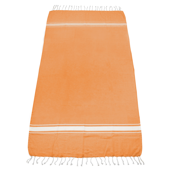 Orange Laguna Fringe Beach Towel