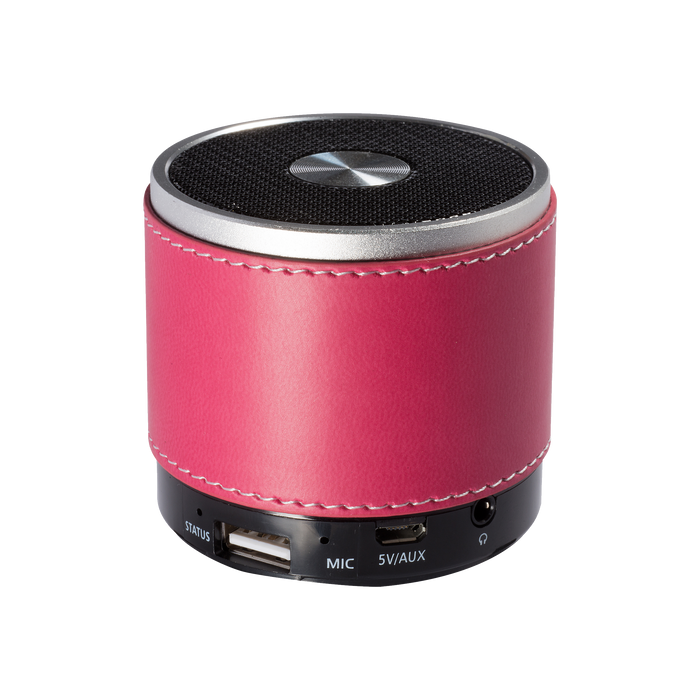 Pink Tuscany™ Faux Leather Wireless Speaker