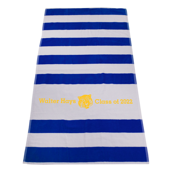 striped beach towels,  silkscreen imprint,  best selling towels, 