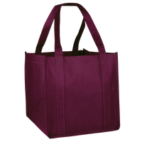 Burgundy Cube Grocery Tote Thumb