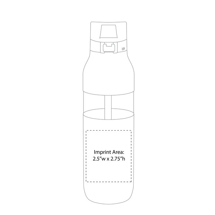  Flip Cap Water Bottle with Straw