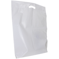 White Extra Large Eco-Friendly Die Cut Plastic Bag Thumb