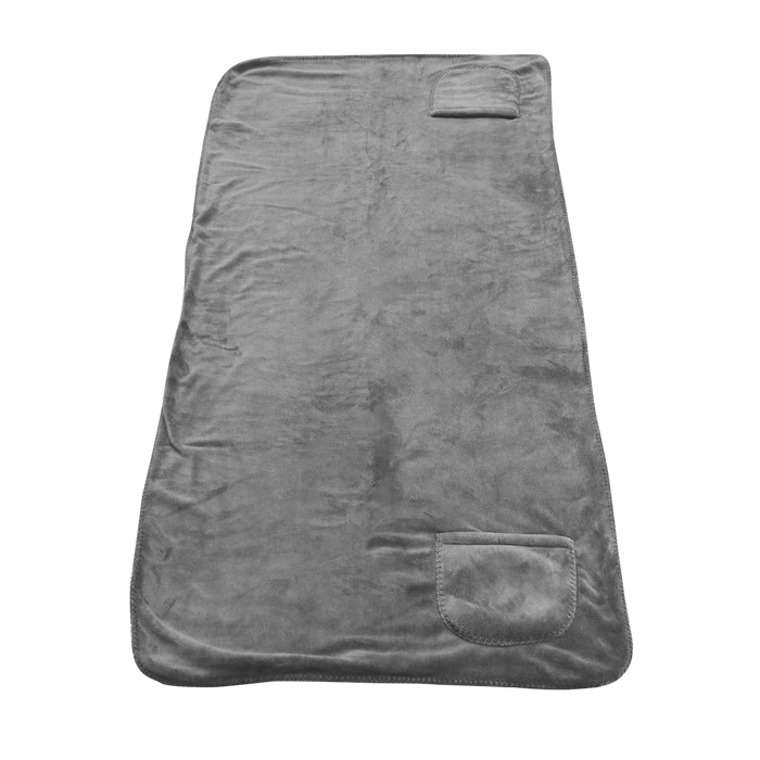 Gray Cascade Sherpa Shawl Blanket