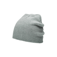 Heather Gray Slouch Knit Beanie Thumb