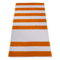 Orange Horizon Striped Beach Towel Thumb