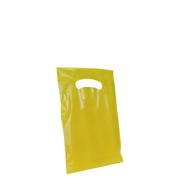 Yellow Extra Small Eco-friendly Die Cut Plastic bag