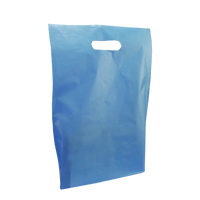 Blue Medium Frosted Die Cut Bag Thumb