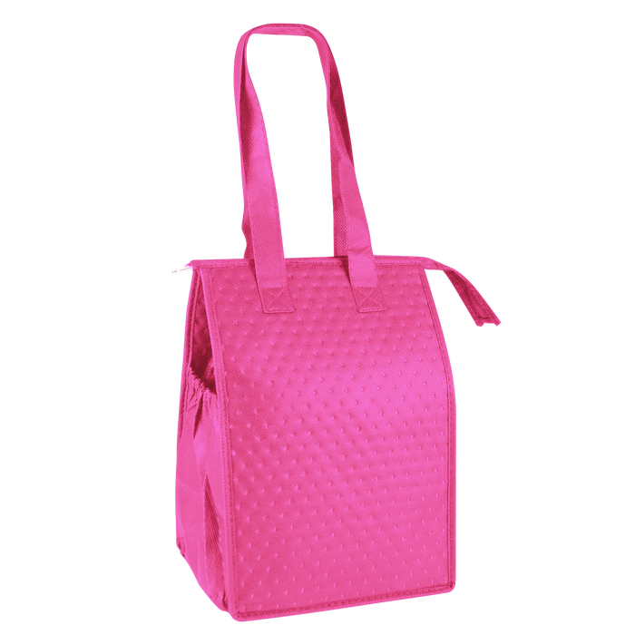 Bright Pink Snack Pack Insulated Cooler Tote