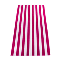 Fuchsia Latitude Striped Beach Towel Thumb