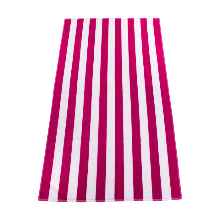 Fuchsia Latitude Striped Beach Towel