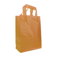 Tangerine Small Frosted Plastic Shopper Thumb