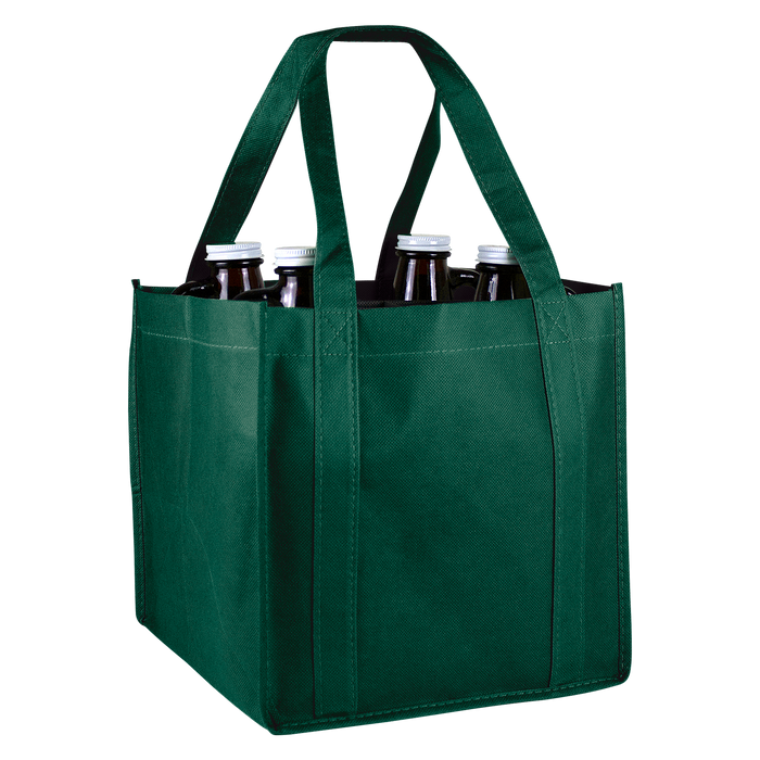 Hunter Green 4-Bottle Growler Tote