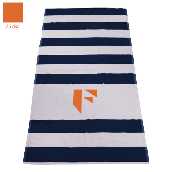 best selling towels,  striped beach towels,  silkscreen imprint, 